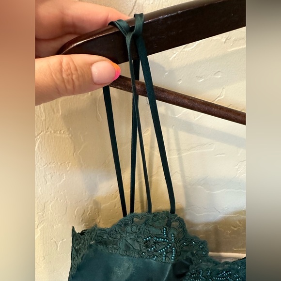 Victoria’s Secret. Beaded Chemise Gown Green - Picture 4 of 8